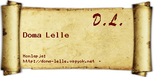 Doma Lelle névjegykártya